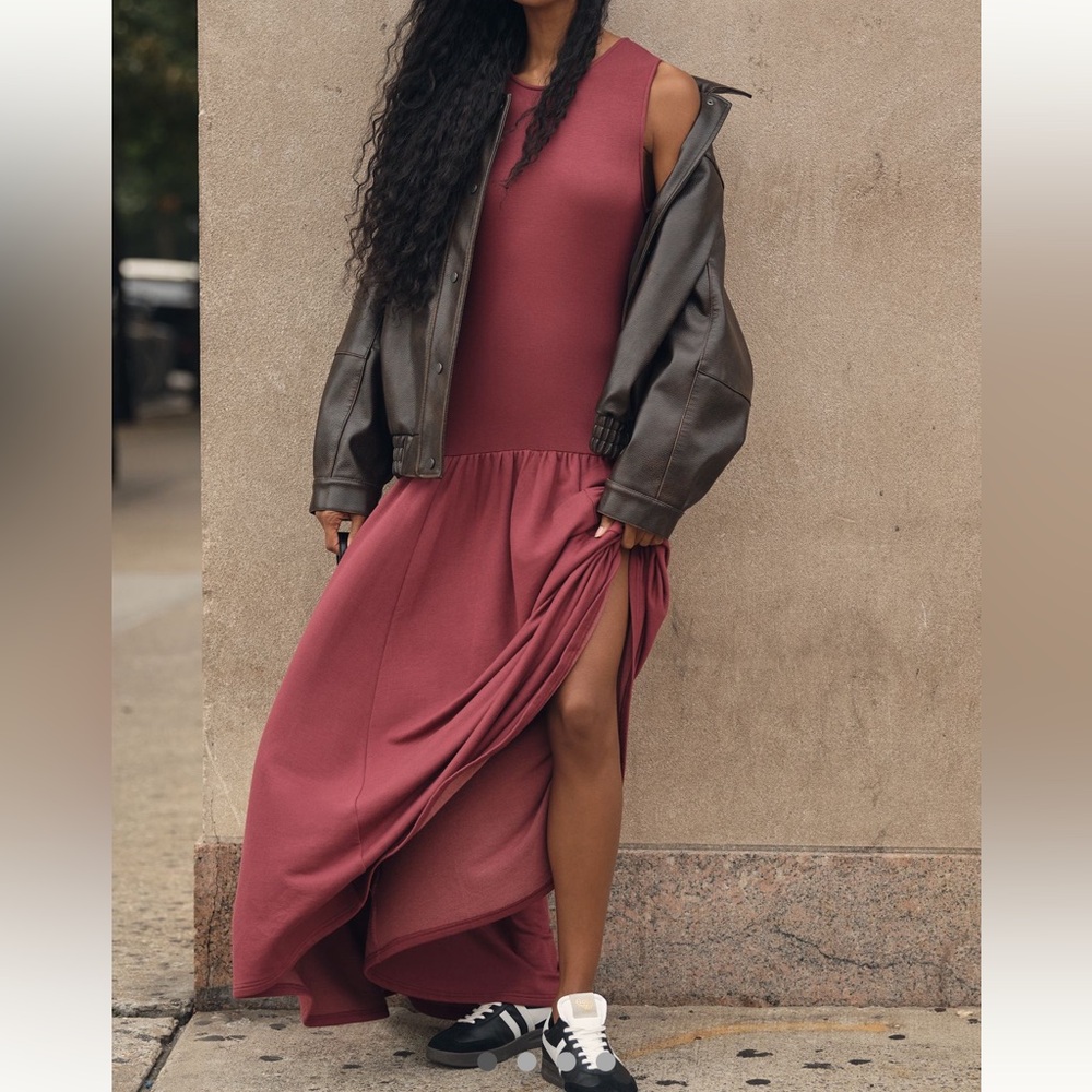 NEW NWT Anthropologie Daily Practice sleeveless drop waist maxi dress M